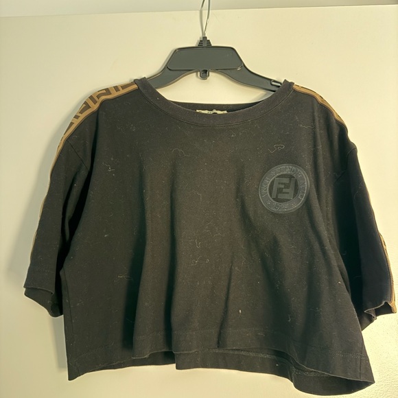 Fendi Fendirama Cropped T-Shirt